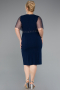 Robe De Invitation Grande Taille Midi Bleu Marine ABK2381