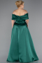 Robe De Soirée Grande Taille Satin Longue Émeraude ABU4998