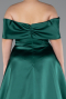 Robe De Soirée Grande Taille Satin Longue Émeraude ABU4998
