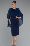 Robe de Cérémonie Midi Bleu Marine ABK2382