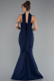 Robe de Soirée Longue Bleu Marine ABU5097
