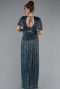 Robe de Soirée Longue Vert Pétrole ABU5098