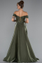 Robe de Soirée Longue Perlé Kaki ABU5099