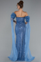 Robe de Soirée Longue Indigo ABU5100