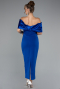 Robe de Cérémonie Midi Bleu Saxe ABK2408