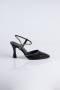 Stiletto Coupe Au Laser Noir MJ5150