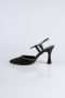 Stiletto Coupe Au Laser Noir MJ5150