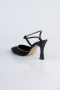 Stiletto Coupe Au Laser Noir MJ5150