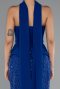 Robe de Soirée Longue Perlé Bleu Saxe ABU5131