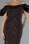 Robe Queue De Poisson Longue Brun foncé ABU4509