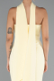 Robe De Soirée Longue Jaune ABU5097
