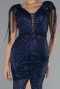 Robe de Soirée Longue Bleu Marine ABU5132