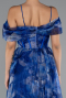Robe de Soirée Longue Bleu Saxe ABU5133