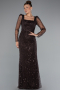 Robe De Soirée Longue Brun foncé ABU4603