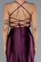 Robe De Soirée Satin Longue Couleur Cerise ABU2800