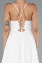 Tenue de Soirée Courte Mousseline Blanc ABK2352