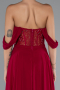 Robe De Soirée Mousseline Longue Prune ABU3310