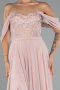 Robe De Soirée Mousseline Longue Poudre ABU3310