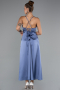 Robe de Cérémonie Midi Satin Indigo ABK1586