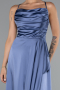Robe de Cérémonie Midi Satin Indigo ABK1586