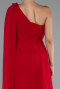 Robe de Soirée Longue Mousseline Rouge ABU5144
