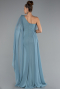 Robe de Soirée Longue Mousseline Menthe ABU5144