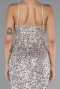 Robe De Soirée Squameuse Longue Beige ABU4842