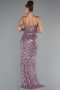 Robe De Soirée Squameuse Longue Poudre ABU4842