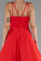 Robe de Soirée Longue Satin Rouge ABU5146
