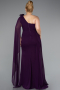 Robe Grande Taille Longue Mousseline Violet ABU5145