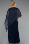 Robe Grande Taille Longue Bleu Marine ABU5158
