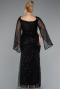 Robe De Soirée Grande Taille Longue Perlé Noir ABU5067