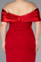 Robe De Invitation Grande Taille Midi Rouge ABK2379