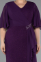 Robe De Soirée Grande Taille Longue Violet Foncé ABU2651