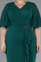 Robe De Soirée Grande Taille Midi Émeraude ABK1826