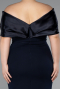Robe De Invitation Grande Taille Midi Bleu Marine ABK2400