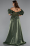 Robe de Soirée Longue Perlé Kaki ABU5154