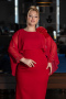 Robe De Fête Grande Taille Midi Rouge ABK2383