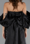 Robe de Soirée Longue Perlé Noir ABU5169