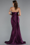 Robe de Soirée Longue Couleur Cerise ABU5022
