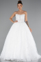 Robe de Mariée Grande Taillev Longue Dantelle Blanc ABG150