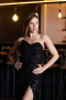 Robe de Soirée Longue Noir ABU5166