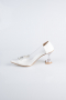 Stiletto Cuir Verni Blanc ABR1055