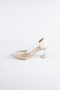 Stiletto Cuir Verni Vison ABR1055