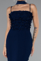 Robe de Soirée Longue Bleu Marine ABU5181