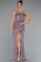 Robe de Soirée Longue Poudre ABU5185