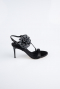 Chaussure De Soirée Satin Noir AB1144