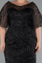 Robe De Invitation Grande Taille Midi Noir ABK2372