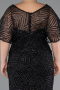 Robe De Invitation Grande Taille Midi Noir ABK2372
