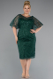Robe De Invitation Grande Taille Midi Émeraude ABK2372